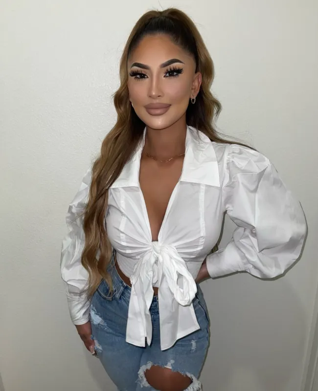 Julissa Long Sleeve Top(White)FINAL SALE sold by OOTDFash