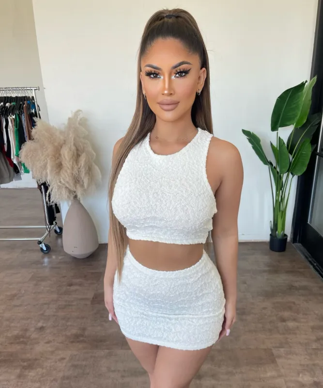 Betsy Skirt Set(White) sold by OOTDFash