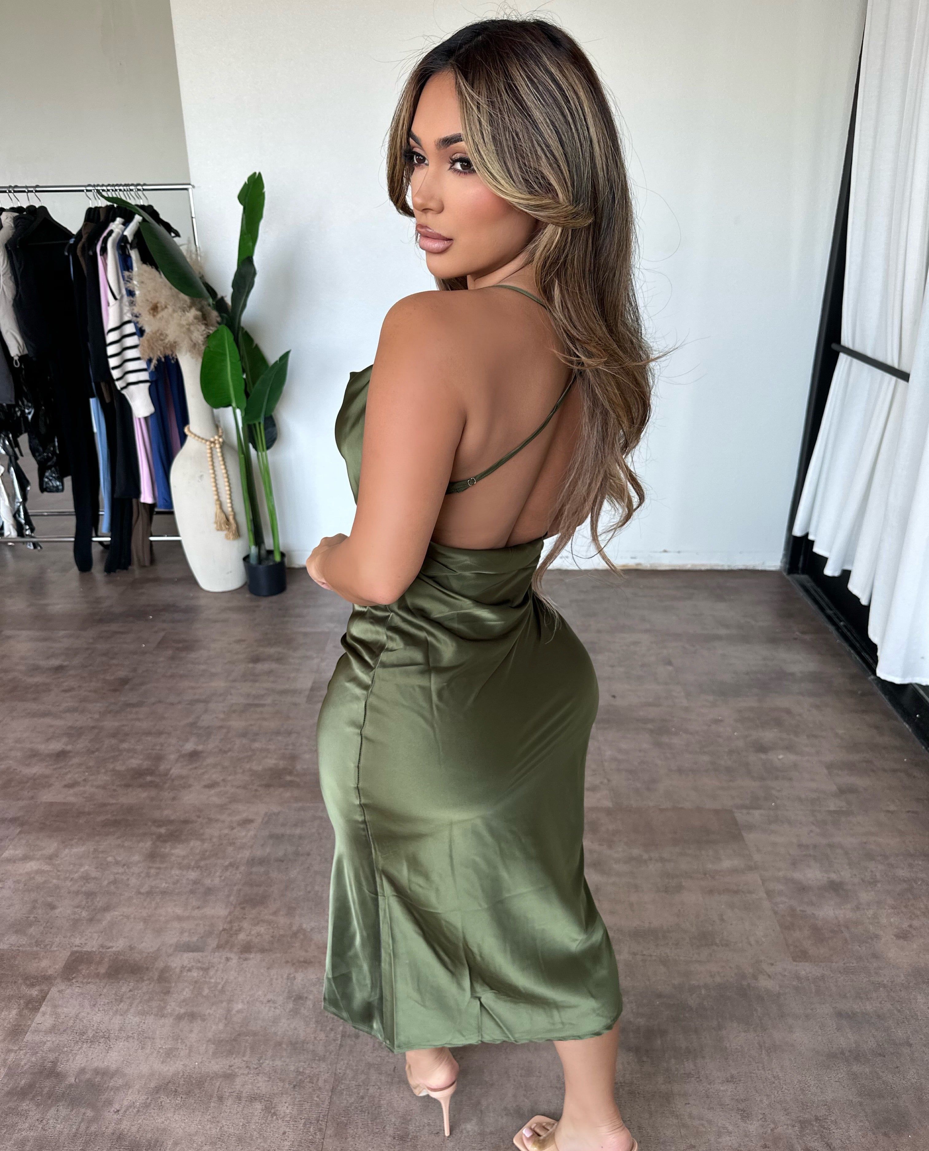 Stacy Dress (Olive) sold by OOTDFash product image thumbnail 2