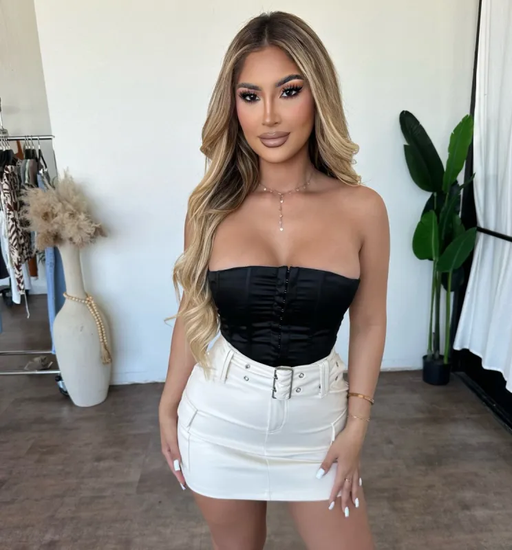 Karly Cargo Skirt (Ivory) sold by OOTDFash