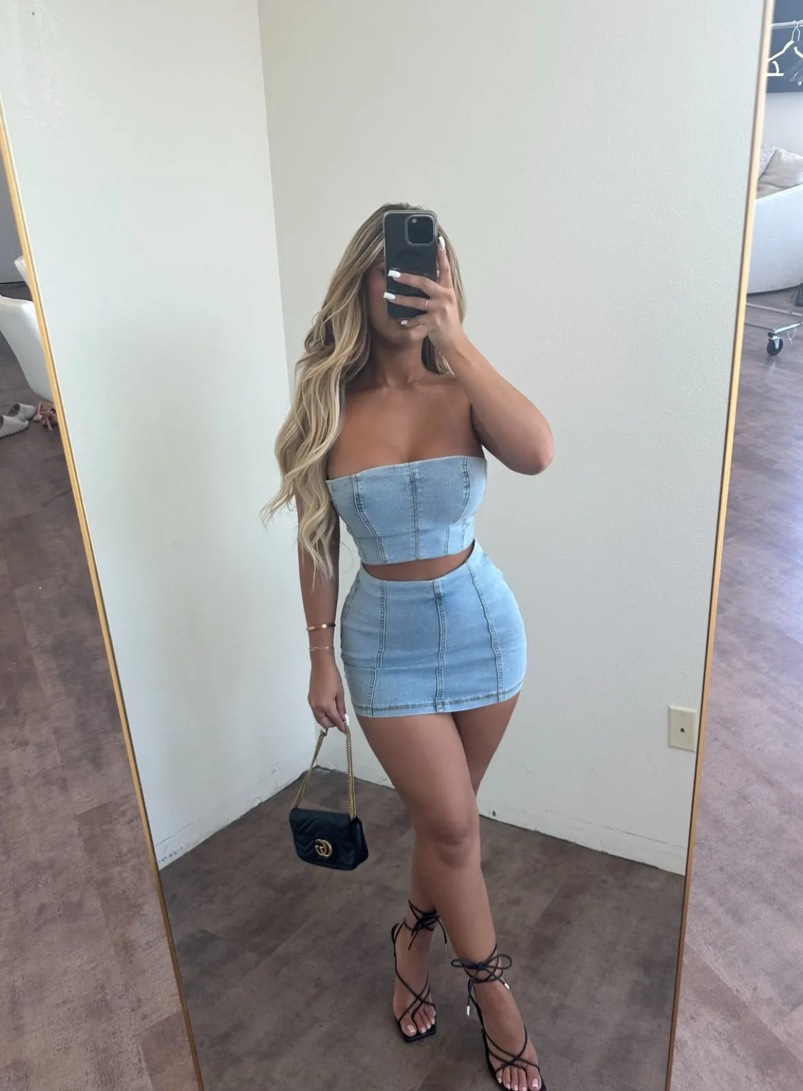 Jenny Denim Skirt Set(Blue) sold by OOTDFash product image thumbnail 2