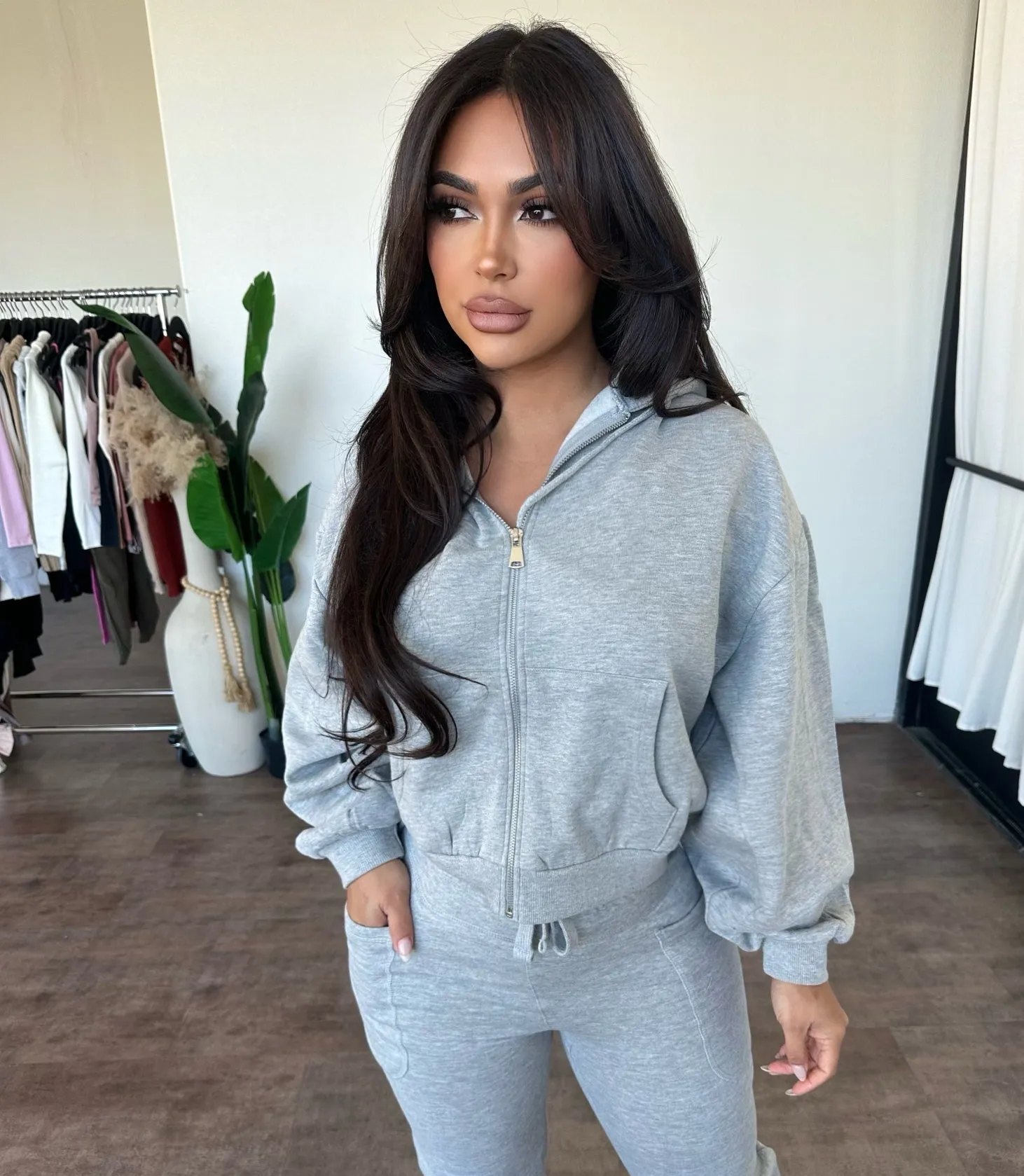 Brittany Hoodie (Heather Grey) sold by OOTDFash