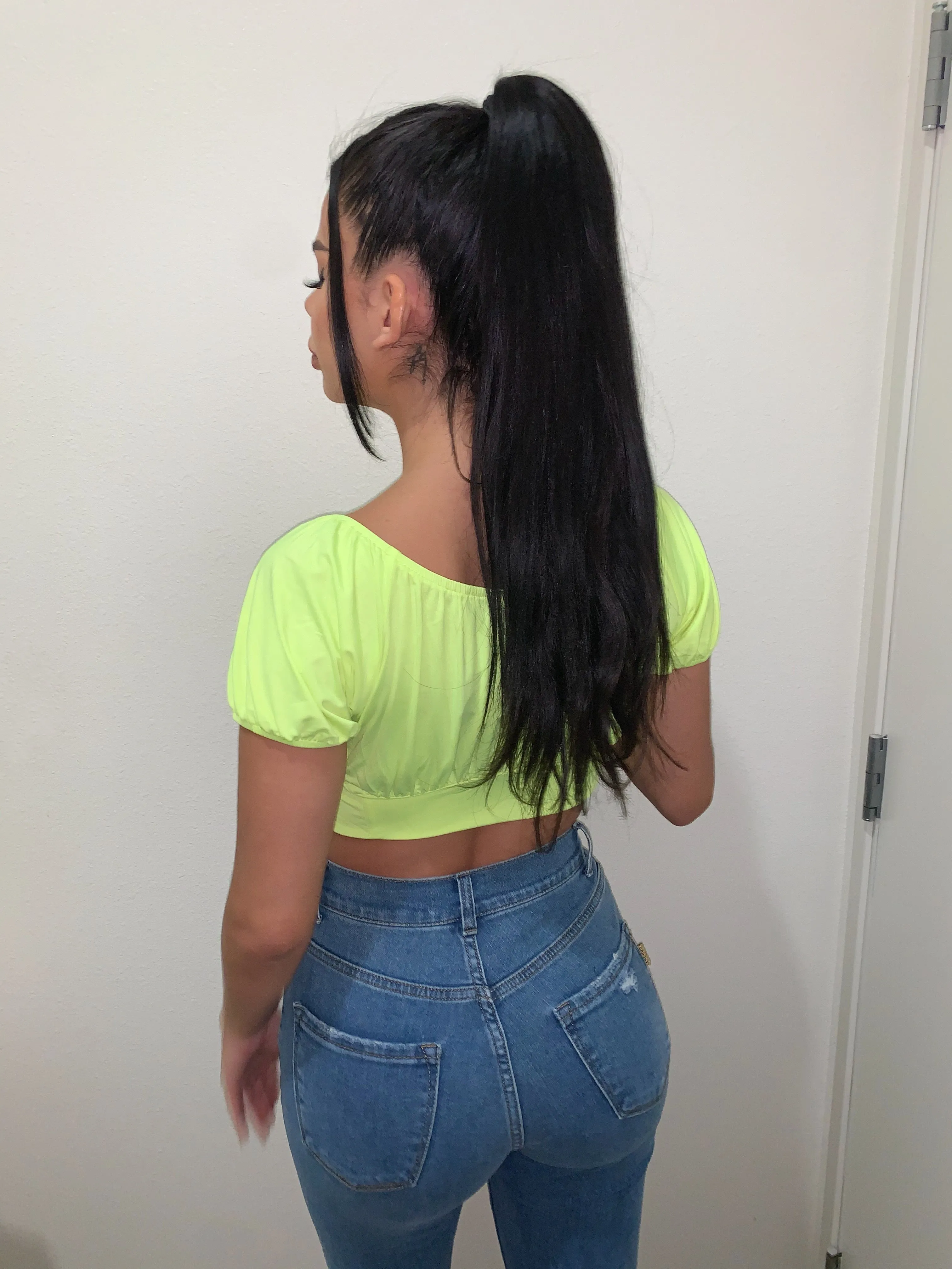 Zara Off Shoulder Top(Neon Green)FINAL SALE sold by OOTDFash product image thumbnail 2