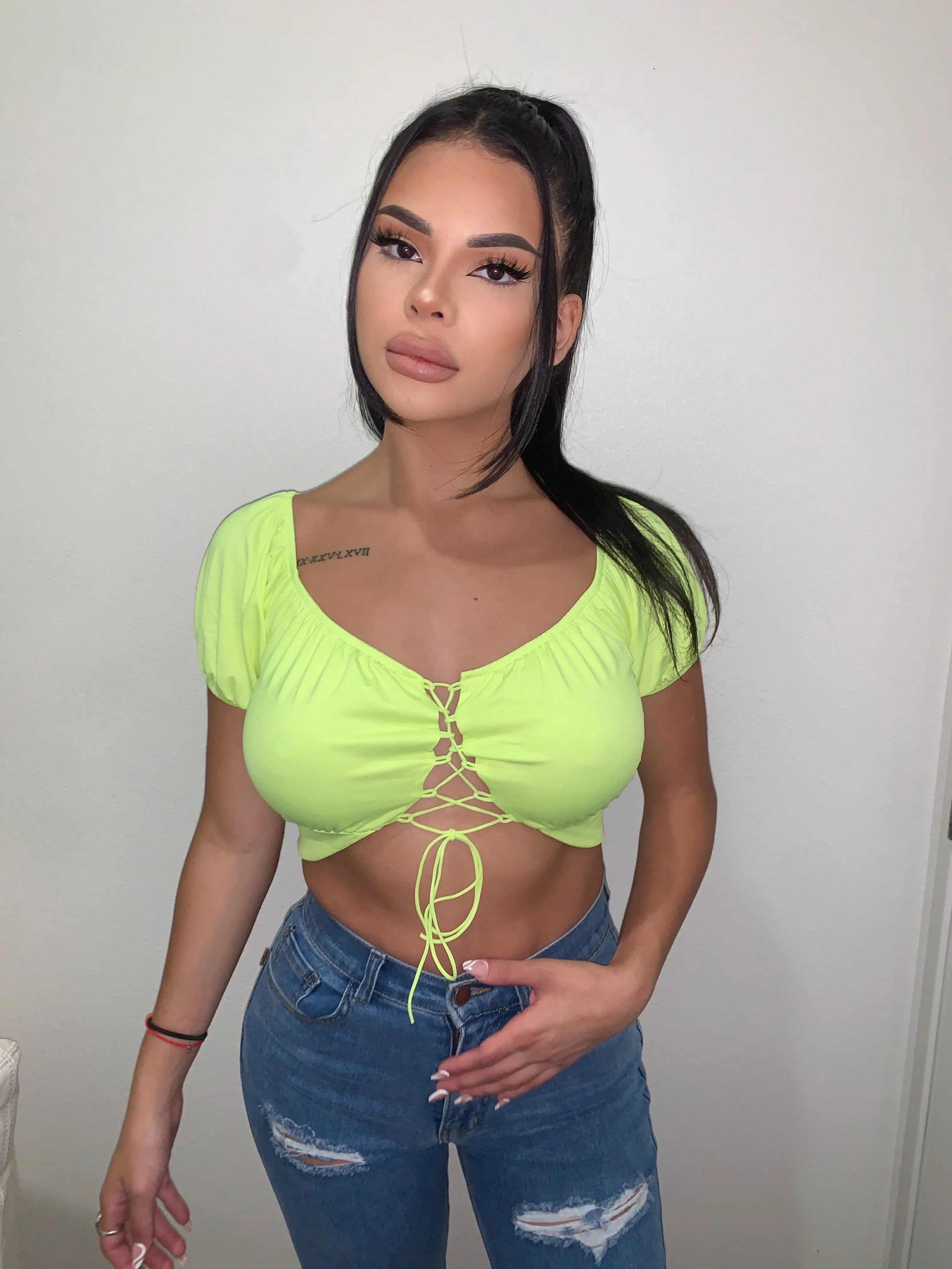 Zara Off Shoulder Top(Neon Green)FINAL SALE sold by OOTDFash