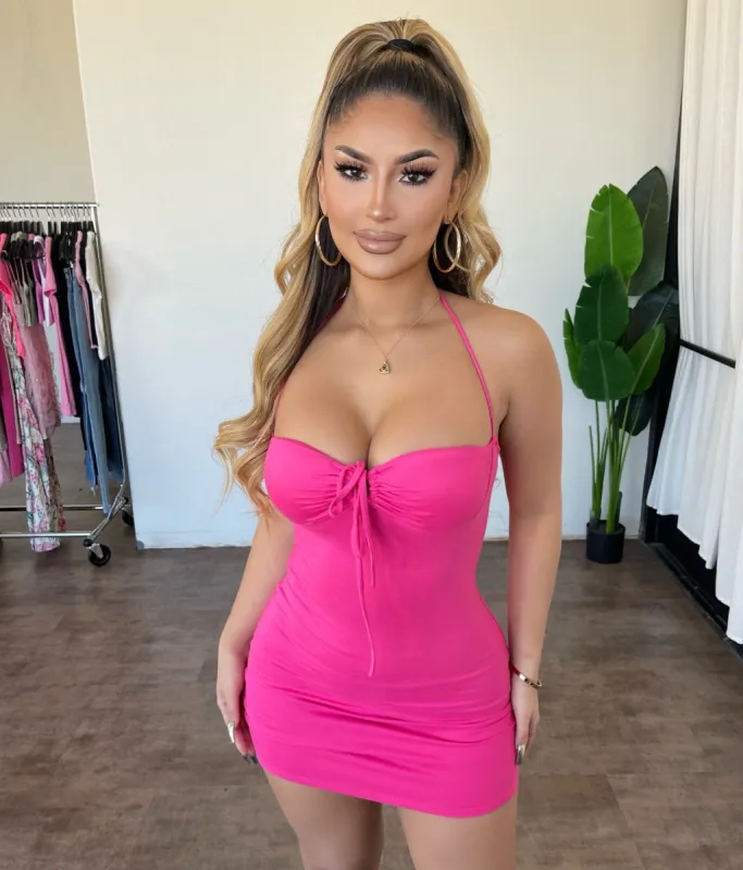 Clarissa Mini Dress(Hot Pink) sold by OOTDFash