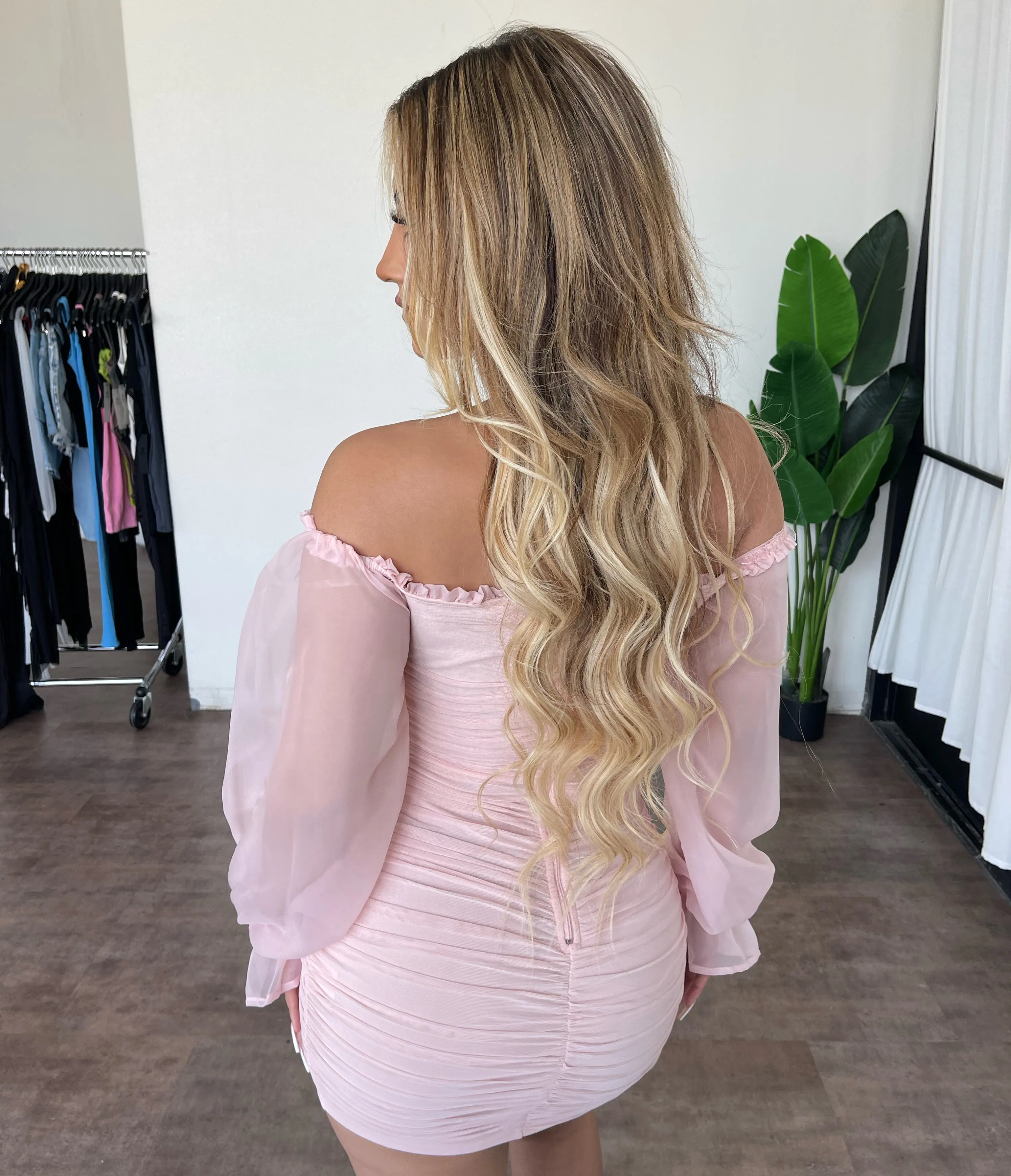 Lucy Mesh Dress(Powder Pink) sold by OOTDFash product image thumbnail 2