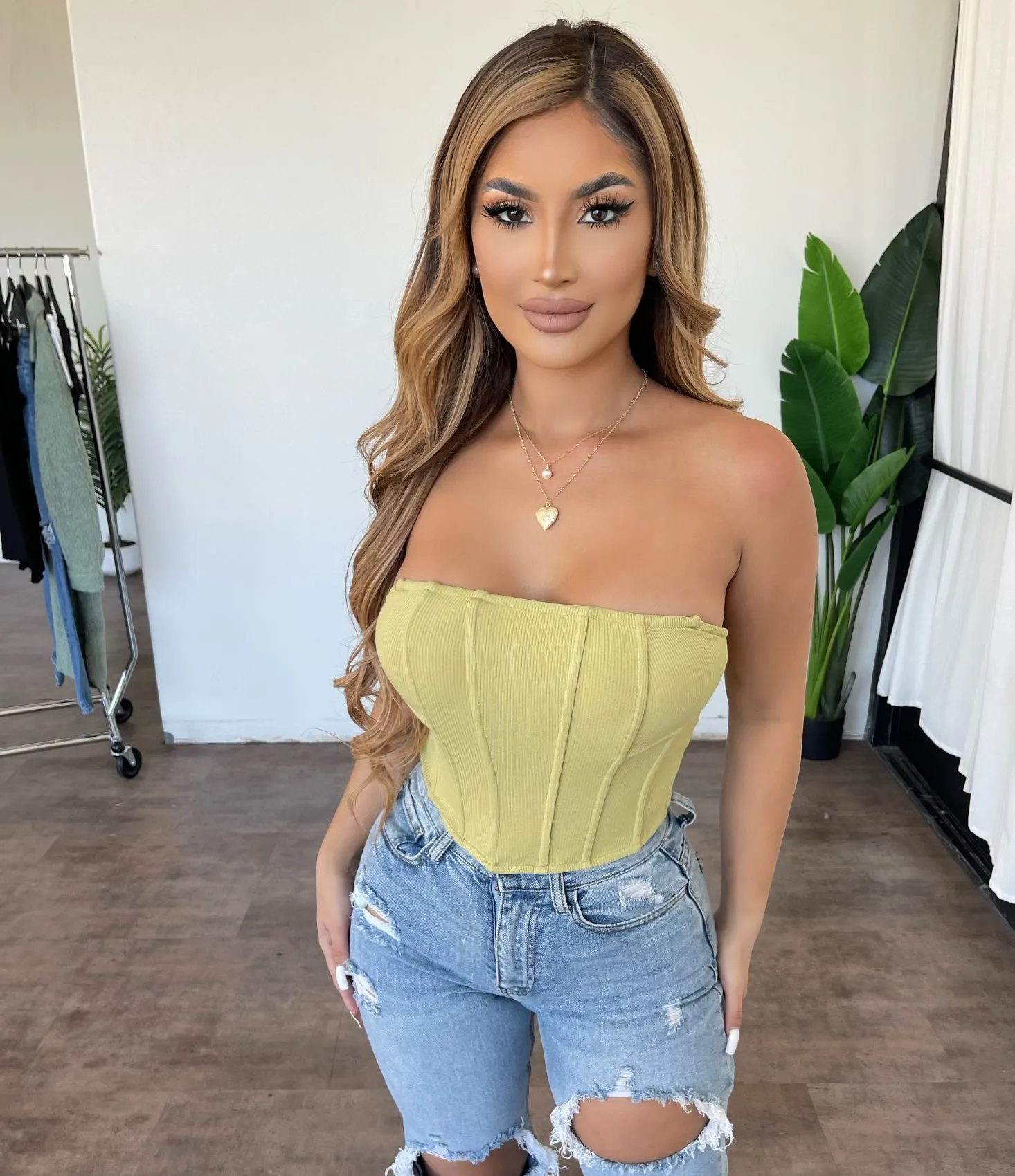 Janet Corset Top(Pistachio) sold by OOTDFash