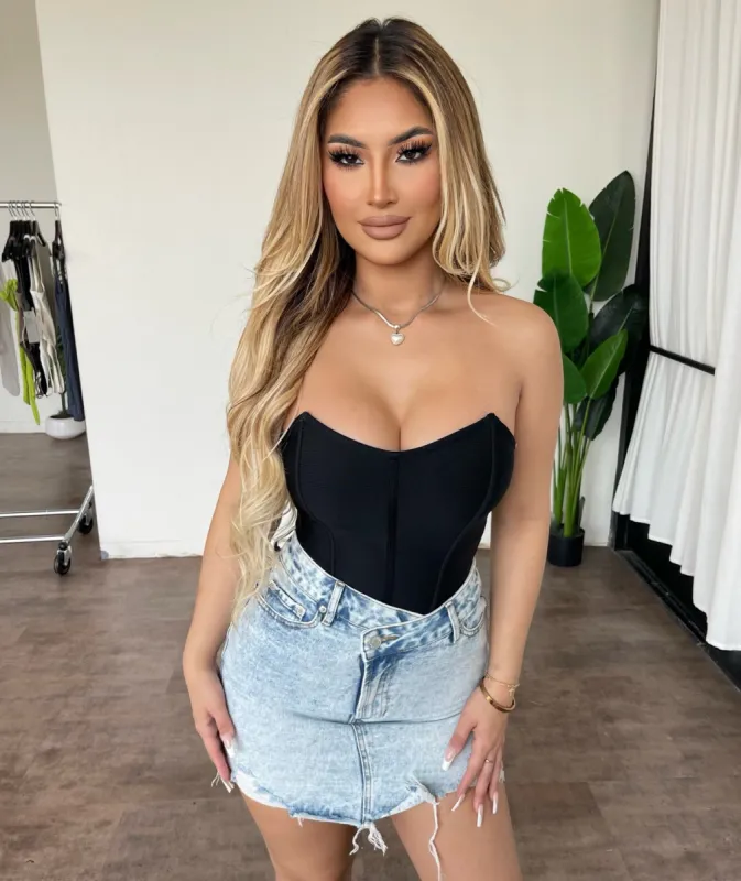 Val Corset Top(Black) sold by OOTDFash