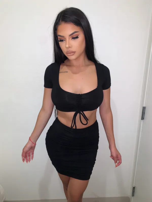 Annie Short Sleeve Set(Black)FINAL SALE sold by OOTDFash