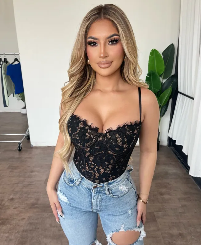 Gabriela Bustier Top(Black) sold by OOTDFash