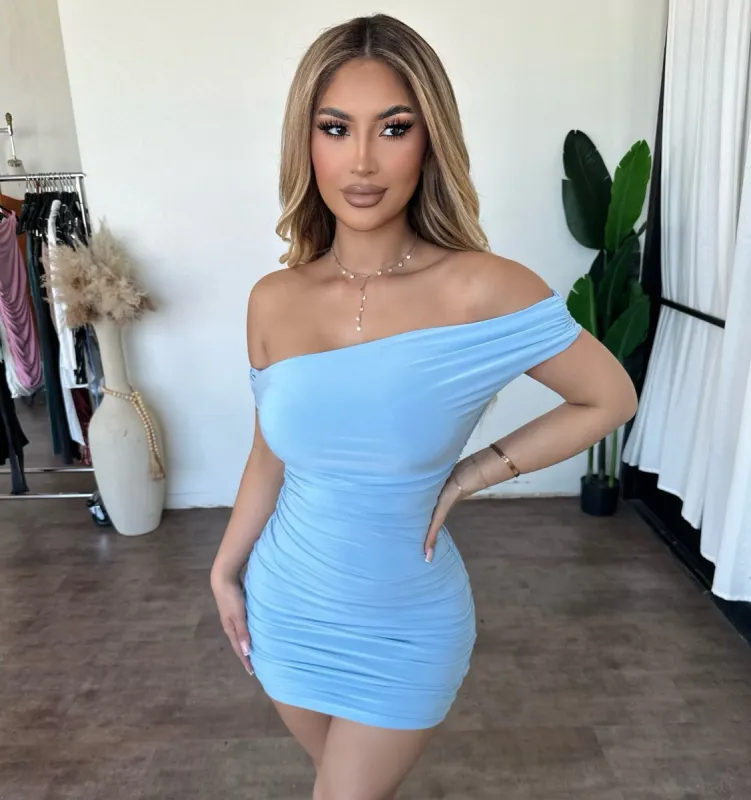 Moxie Dress (Light Blue) sold by OOTDFash