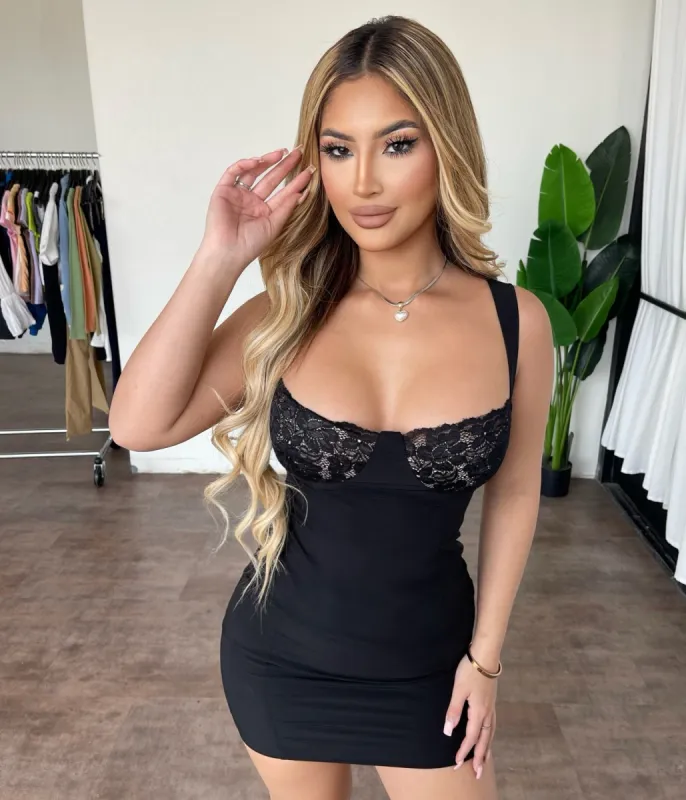 Lorie Lace Dress(Black) sold by OOTDFash