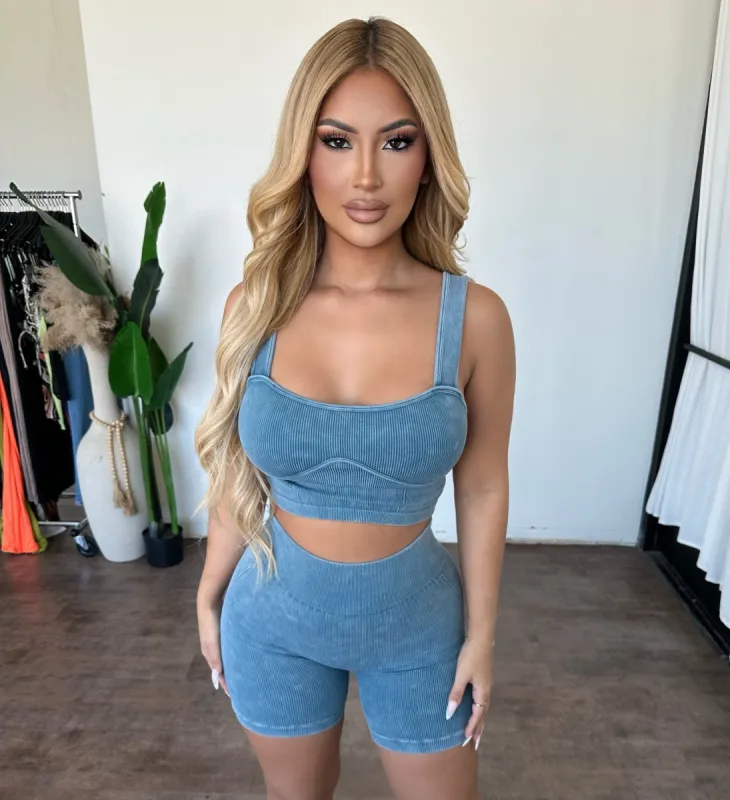 Jhene Set (Blue) sold by OOTDFash