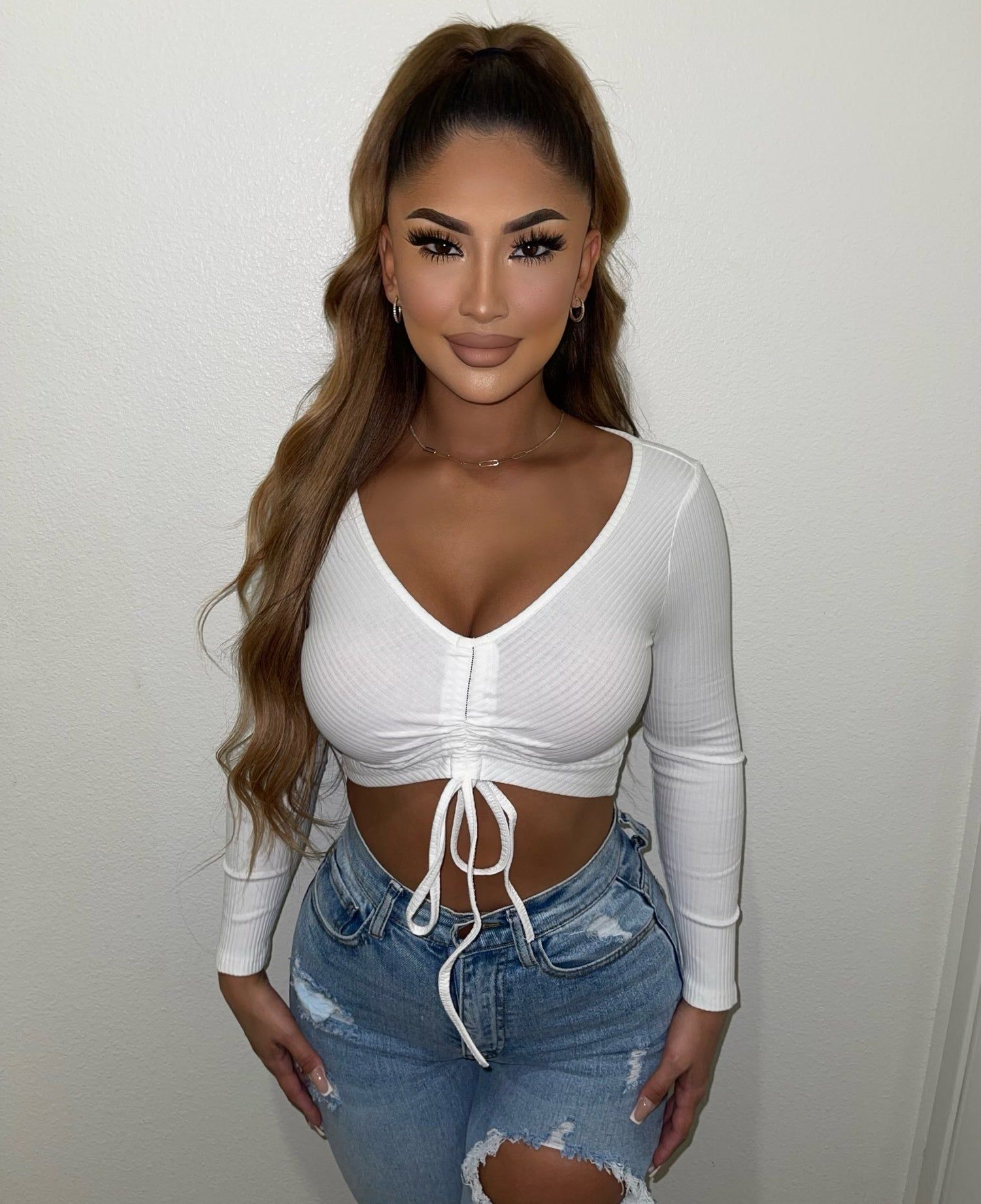 Lysa Long Sleeve Top(White)FINAL SALE sold by OOTDFash