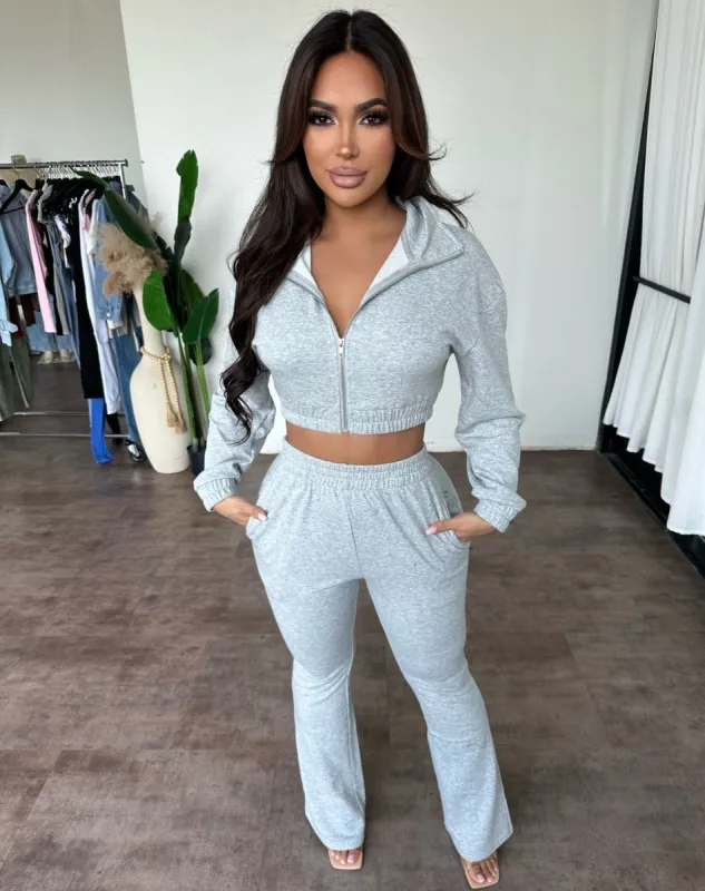 Gianna Set (Heather Grey) sold by OOTDFash