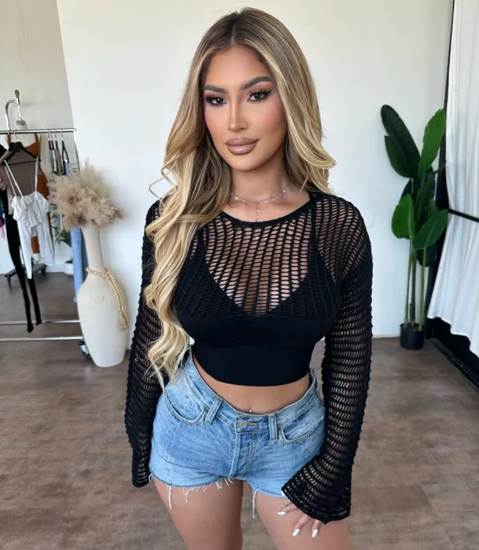 Nelly Top (Black) sold by OOTDFash