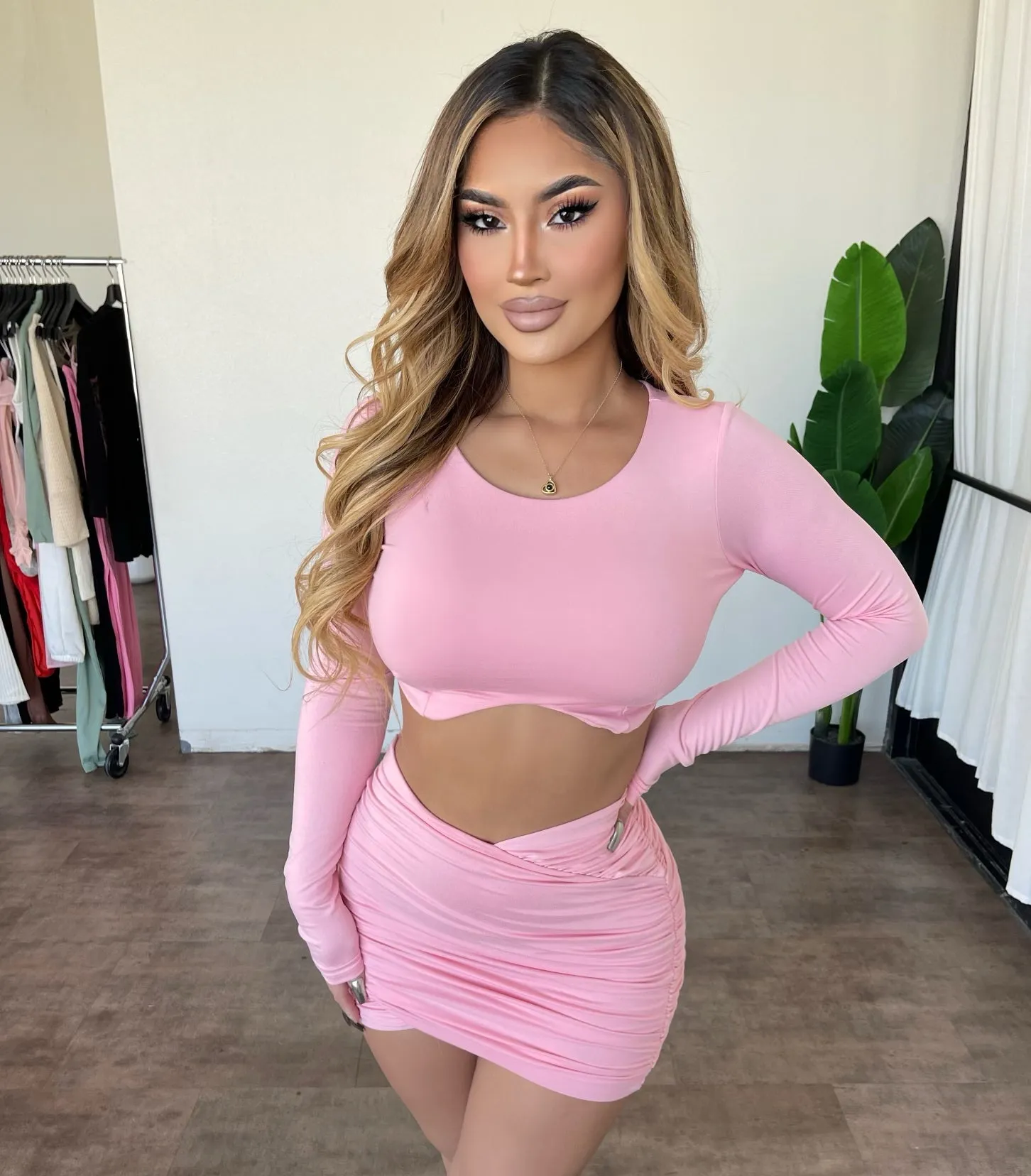 Malenie 2 Piece Set(Pink) sold by OOTDFash