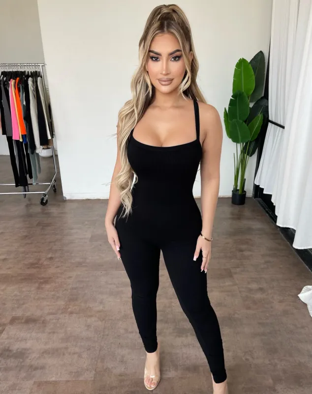 Drea Tank Jumpsuit(Black) sold by OOTDFash