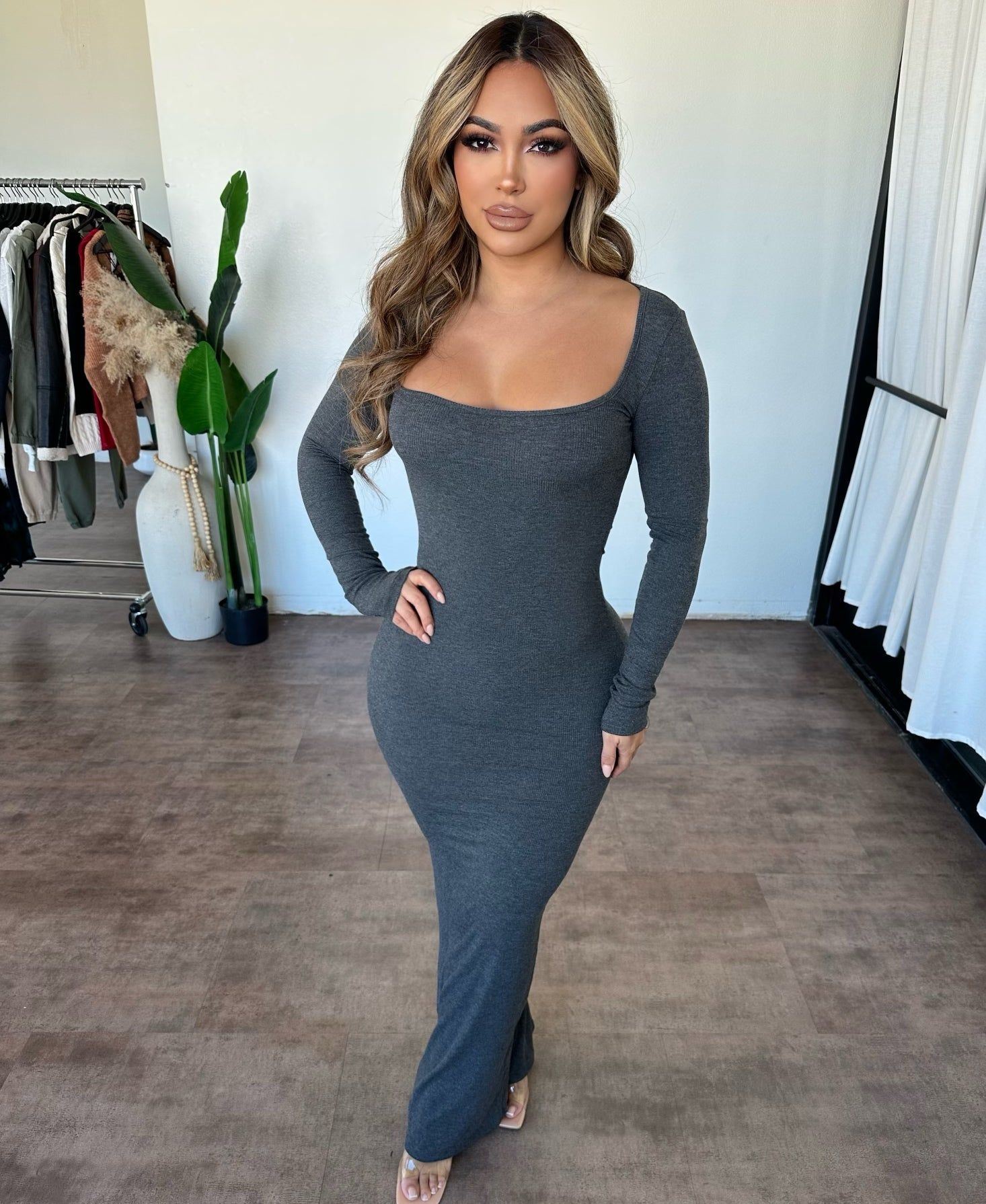 Ellasandra Dress (Charcoal) sold by OOTDFash