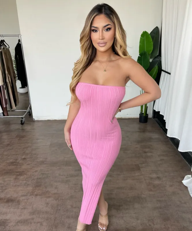 Yenny Tube Dress(Blush) sold by OOTDFash