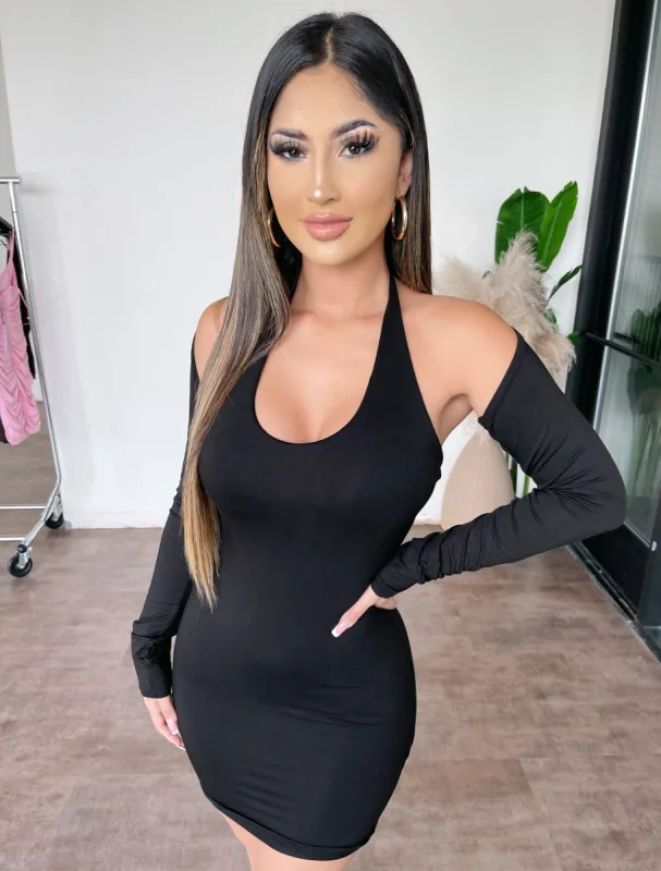 Tabetha Halter Dress(Black) sold by OOTDFash