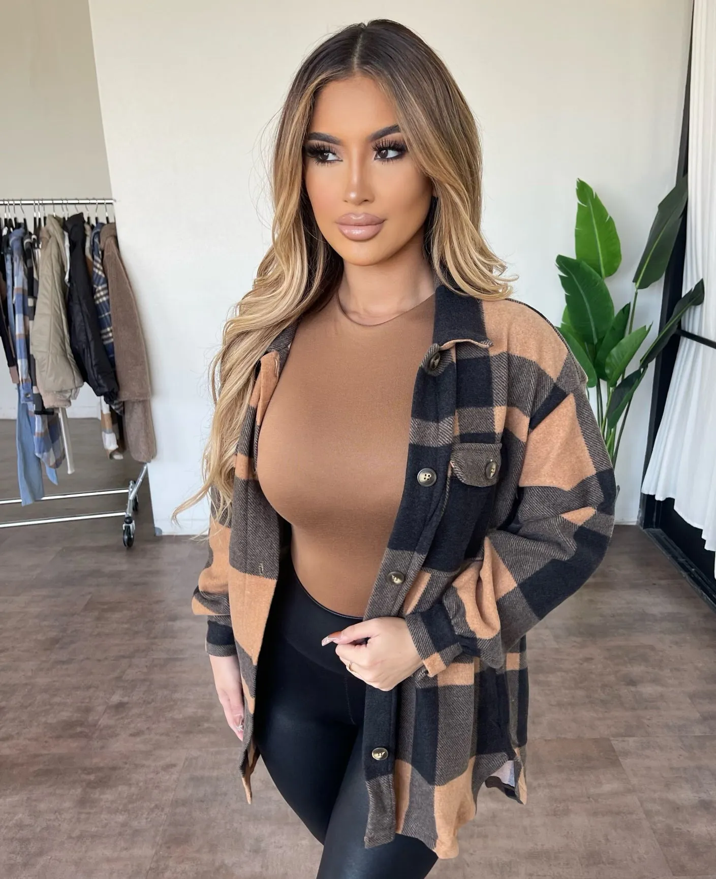 Kelly Jacket(Camel-Black) sold by OOTDFash