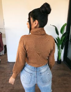 Bonnie Turtle Neck Sweater(Tan) sold by OOTDFash