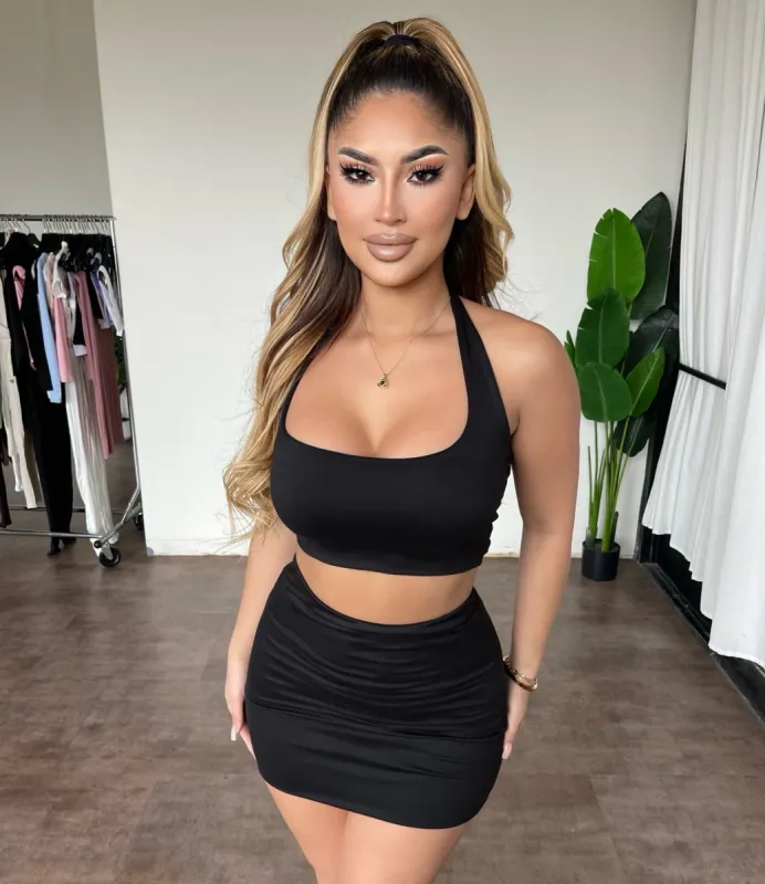 Wendy Skirt Set(Black) sold by OOTDFash