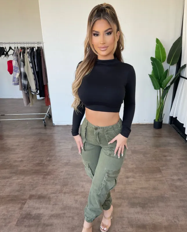 Luna Cargo Pants(Olive) sold by OOTDFash