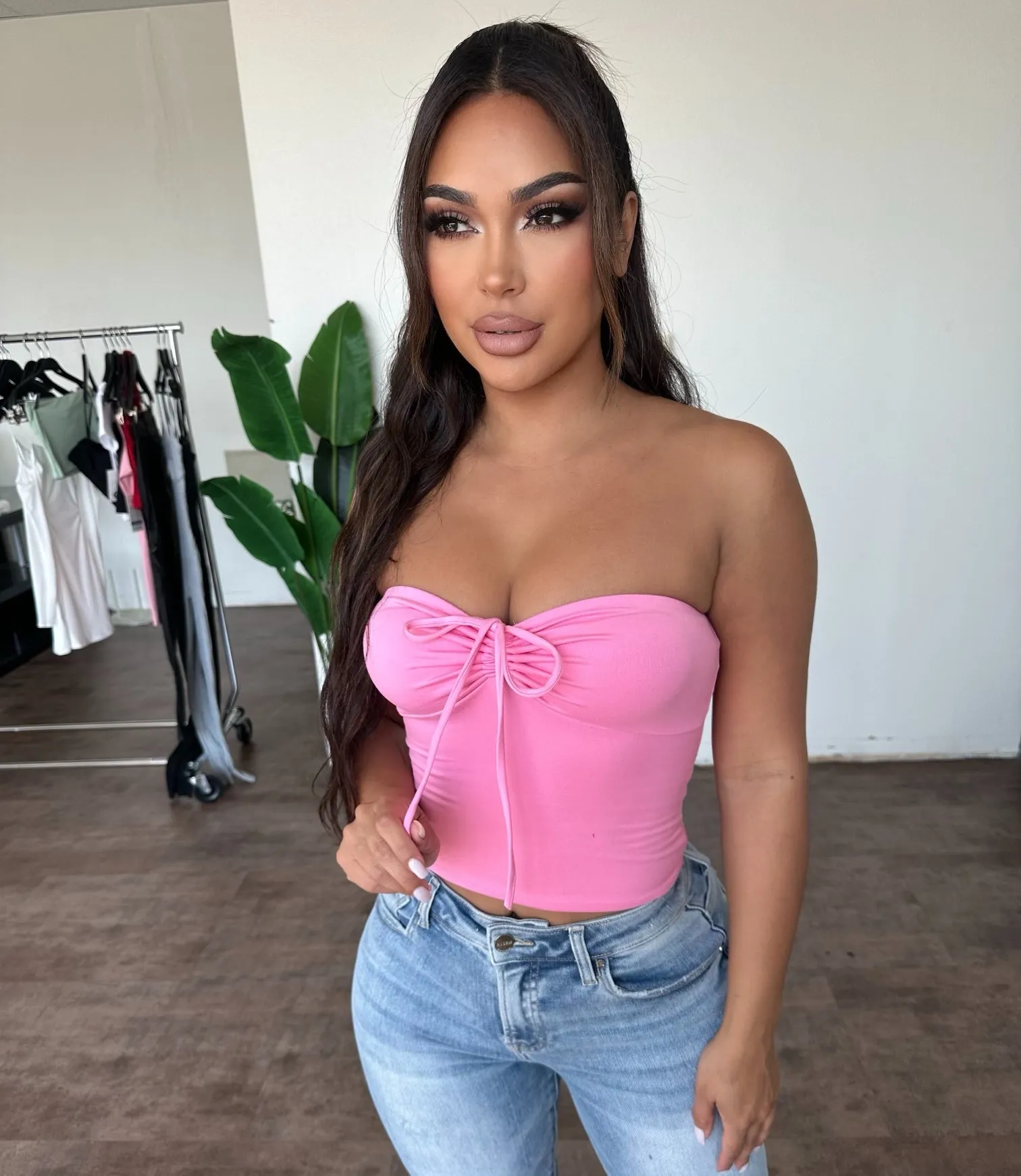 Iris Crop Top (Pink) sold by OOTDFash