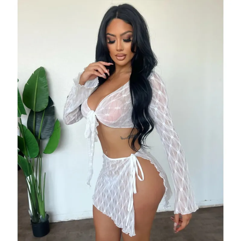 Isabella Skirt Set (White) sold by OOTDFash
