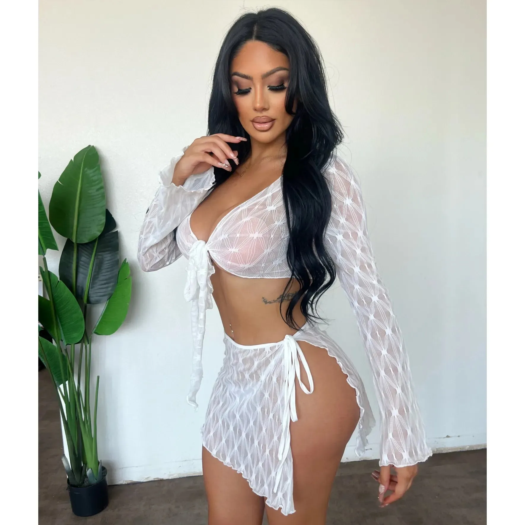 Isabella Skirt Set (White) sold by OOTDFash