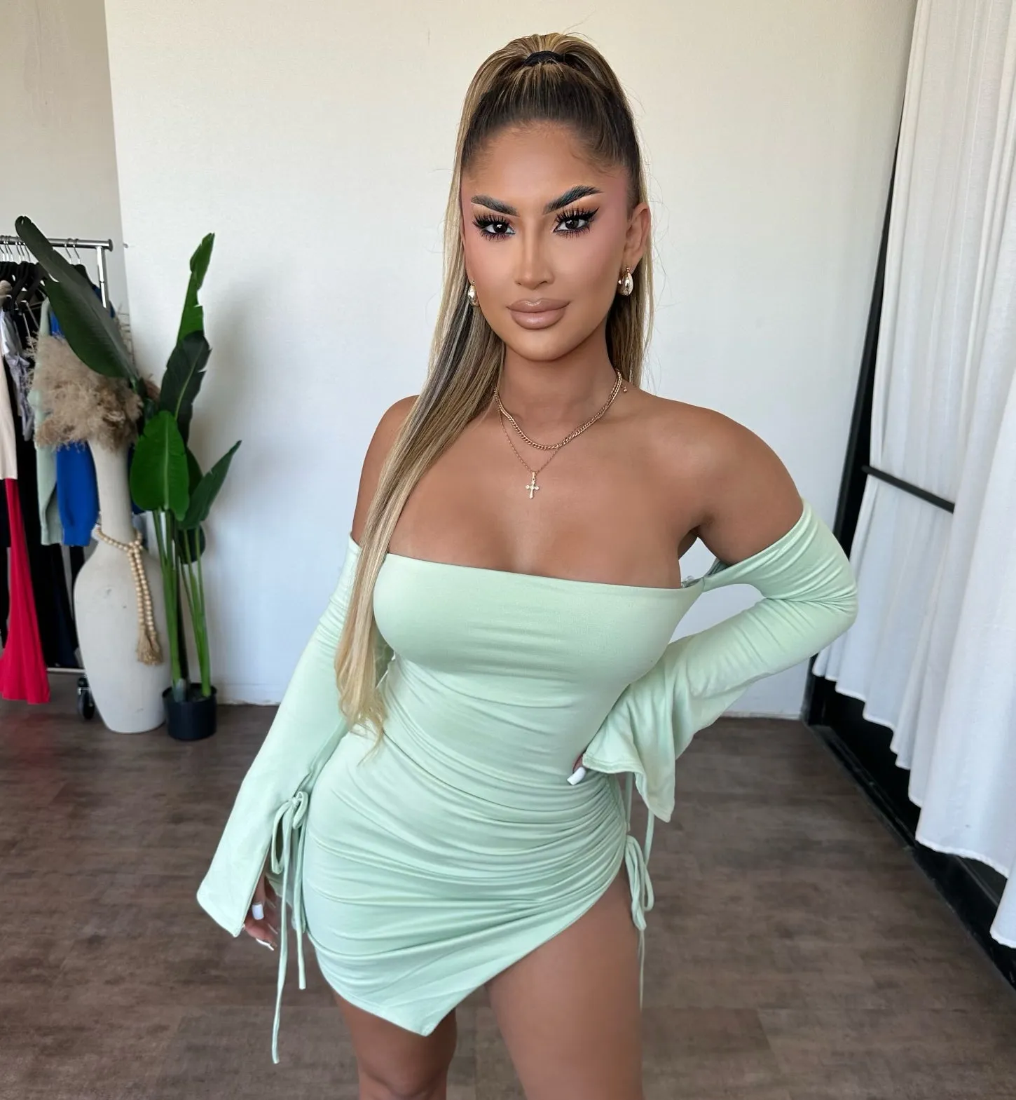 Dora Dress (Sage) sold by OOTDFash