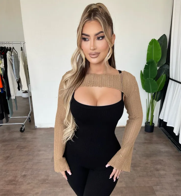 Janine Top(Tan) sold by OOTDFash