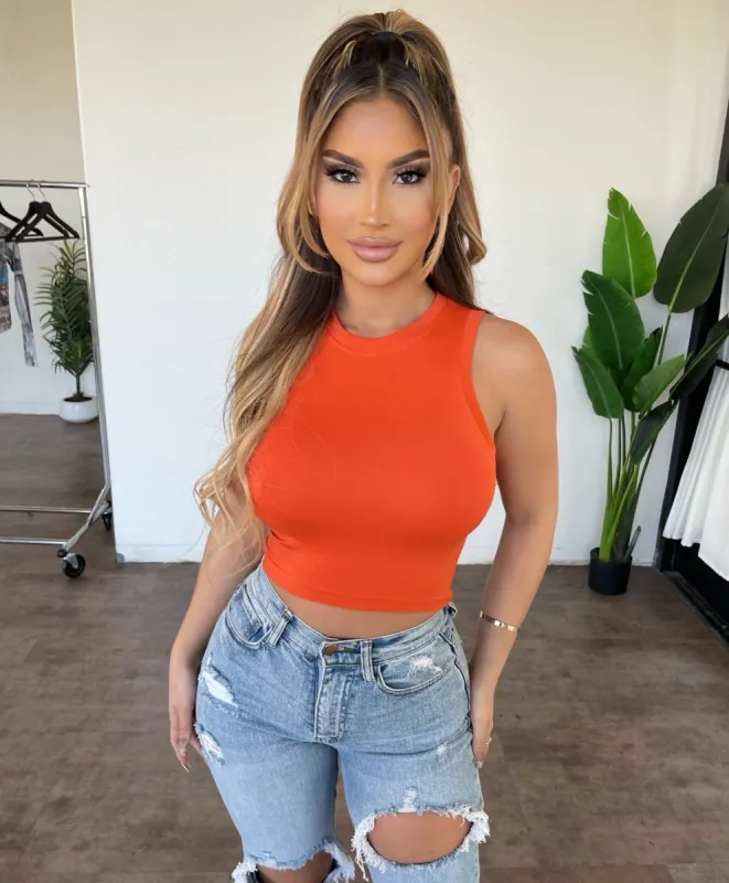 Rita Cropped Top(Orange) sold by OOTDFash