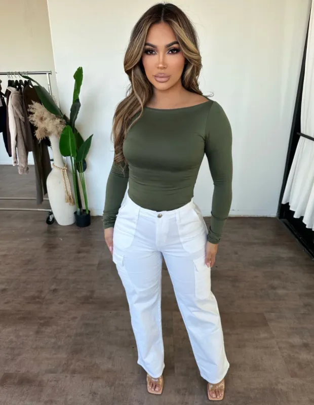 Pearl Cargo Pants (White) sold by OOTDFash