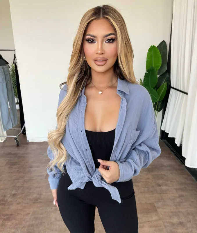 Steph Top(Blue) sold by OOTDFash