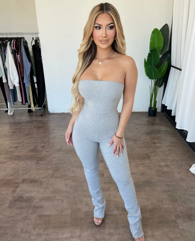 Sydney Jumpsuit(Heather Grey) sold by OOTDFash