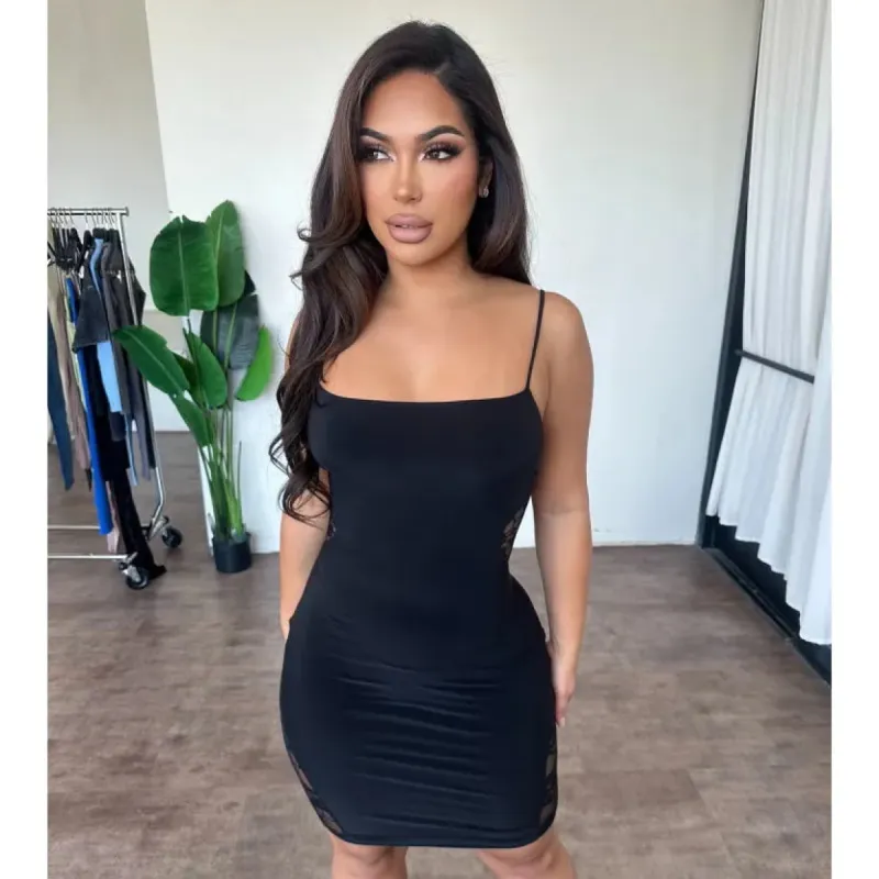 Stephanie Lace Dress (Black) sold by OOTDFash