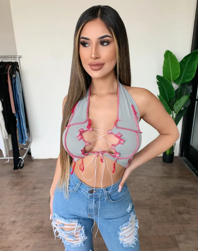 Becky Tank Top(Grey) sold by OOTDFash