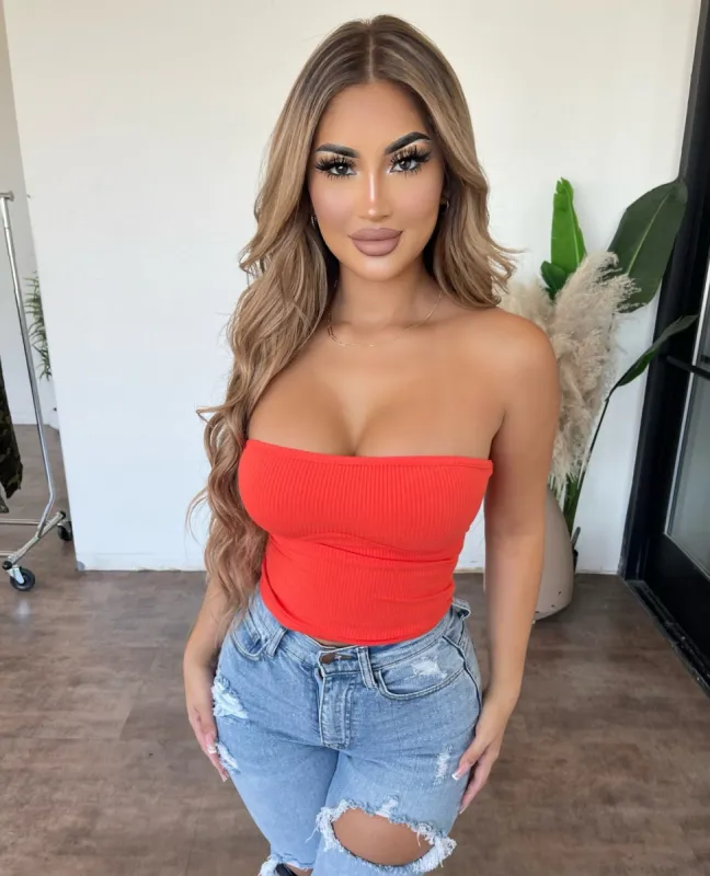 Leta Top(Orange) sold by OOTDFash