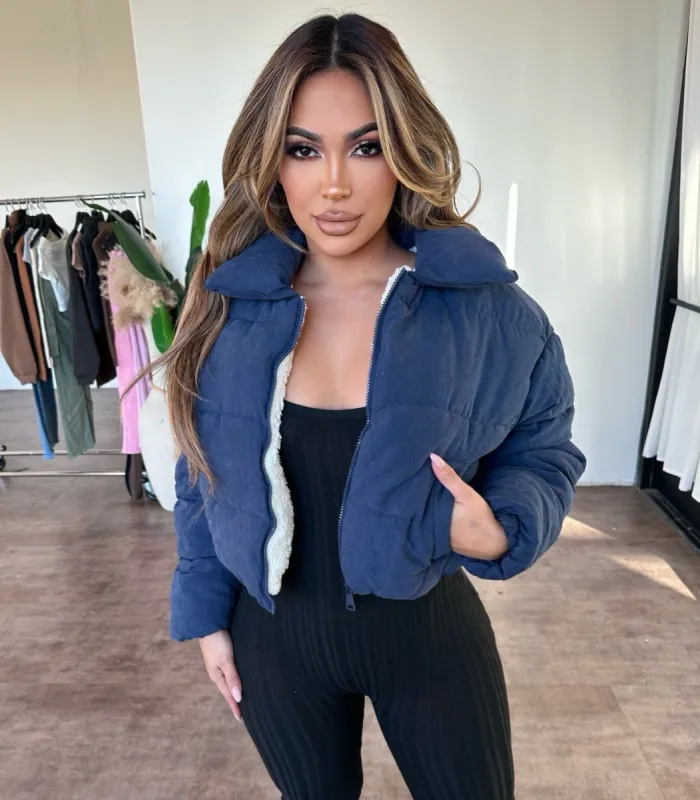 Sherly Puffer Jacket(Navy) sold by OOTDFash