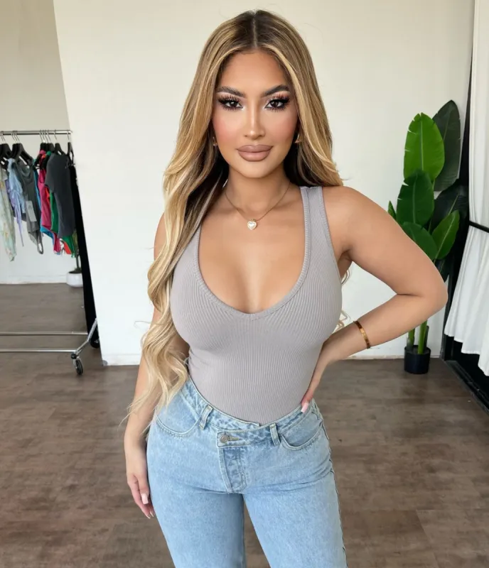 Fatima Bodysuit(Grey) sold by OOTDFash