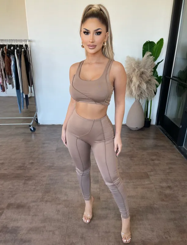 Debbie Tank Set(Taupe) sold by OOTDFash