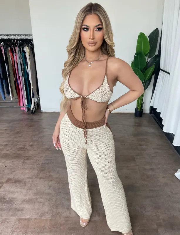 Aylin Set (Cream/Brown) sold by OOTDFash