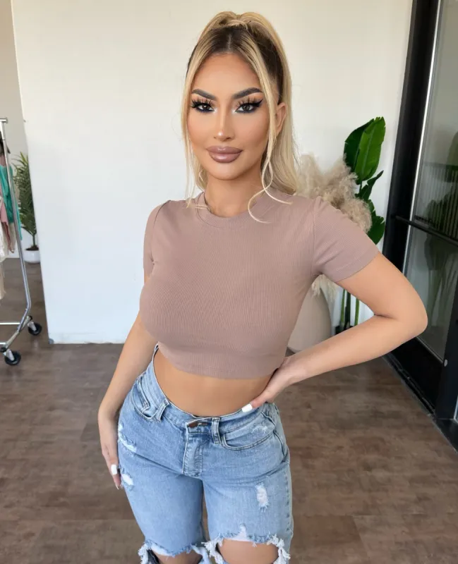 Debbee Short Sleeve Top(Toast) sold by OOTDFash