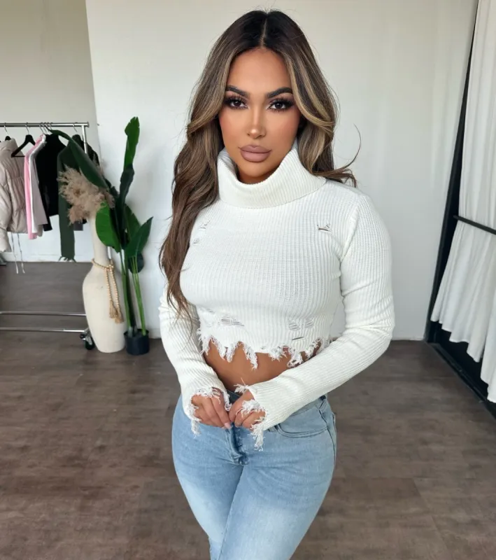 Kindle Knit Top (Off White) sold by OOTDFash