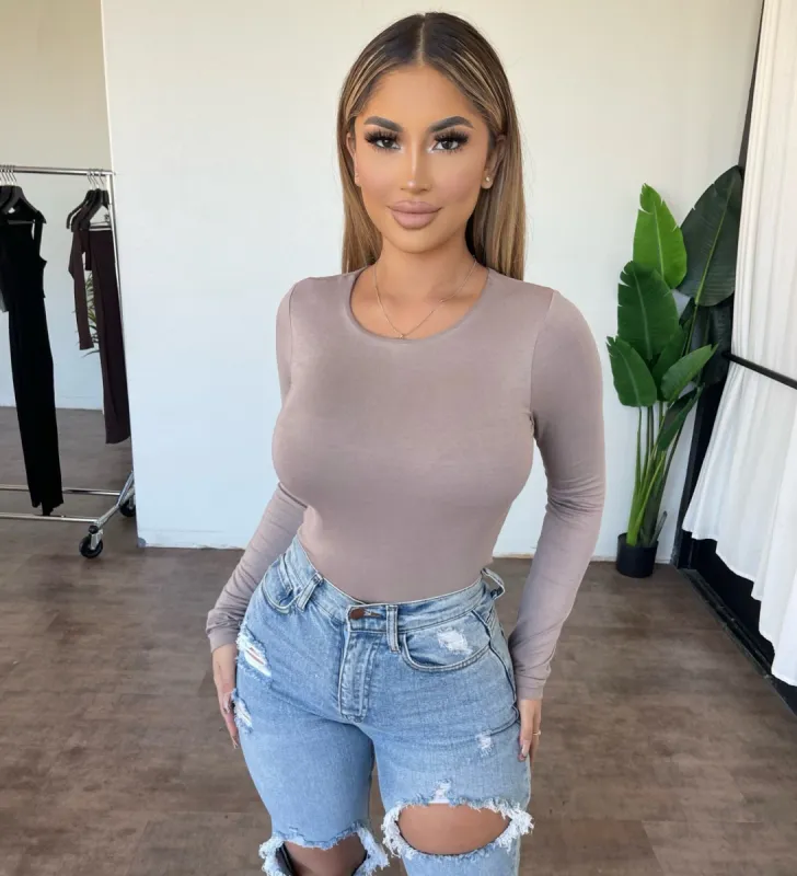 Olivia Bodysuit(Taupe) sold by OOTDFash