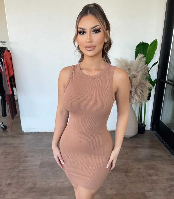 Unique Sleeveless Dress(Nude) sold by OOTDFash
