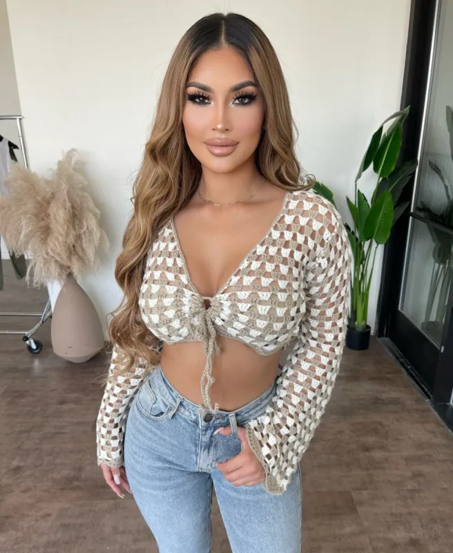 Daria Knitted Top(Oat/ Ivory) sold by OOTDFash